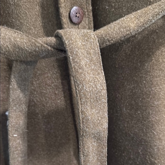 OAT  New York Women's Brown Belted Shacket Jacket sz m - Picture 3 of 5